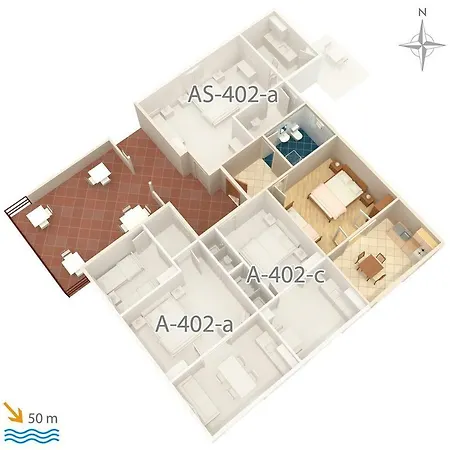 아파트 By The Sea Cove Saplunara, Mljet - 402